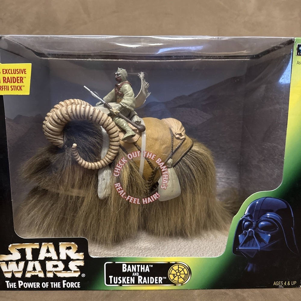 Bantha & Tusken Raider Star Wars Power of the Force 1998 Kenner New Sealed